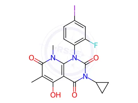 Chemical structure of Trametinib Hydroxy Impurity