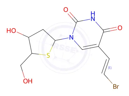 Chemical structure of 5-(2-bromovinyl)-2'-deoxy-4'-thiouridine