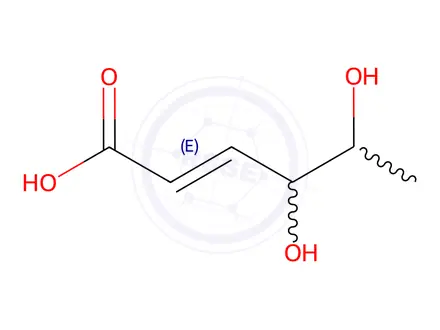Chemical structure of 4,5-Dihydroxyhex-2-Enoic Acid