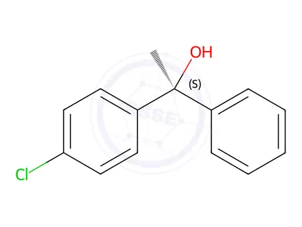 Chemical structure of (S)-1-(4-Chlorophenyl)-1-phenylethan-1-ol