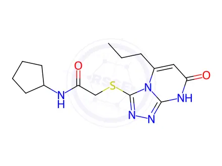 Chemical structure of N-Cyclopentyl-2-((7-oxo-5-propyl-7,8-dihydro-[1,2,4]triazolo[4,3-a]pyrimidin-3-yl)thio)acetamide