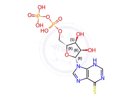 Chemical structure of 6-Thio-Inosine-5'-diphosphate