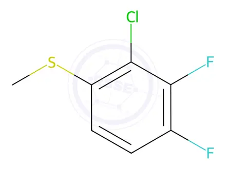Chemical structure of Benzene, 2-chloro-3,4-difluoro-1-(methylthio)-