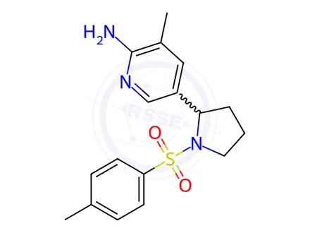 Chemical structure of 3-Methyl-5-(1-tosylpyrrolidin-2-yl)pyridin-2-amine