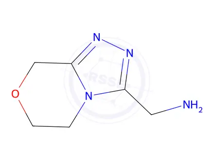 Chemical structure of 5H,6H,8H-[1,2,4]triazolo[3,4-c][1,4]oxazin-3-ylmethanamine