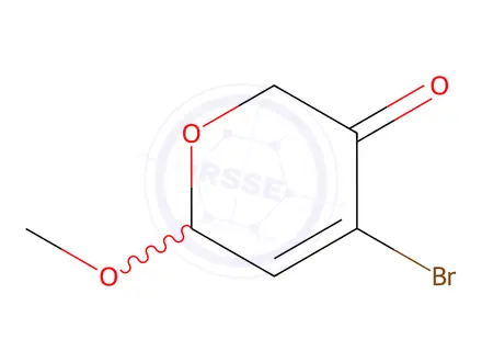 Chemical structure of 4-Bromo-6-methoxy-2H-pyran-3(6H)-one