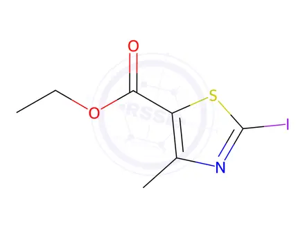 Chemical structure of ethyl 2-iodo-4-methylthiazole-5-carboxylate