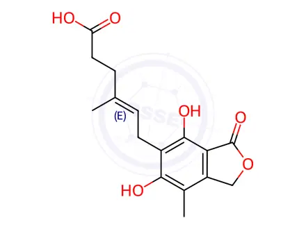Chemical structure of O-Desmethyl Mycophenolic Acid