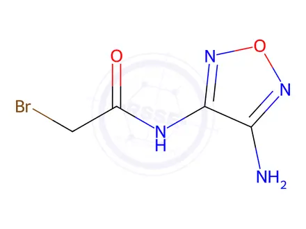 Chemical structure of N-(4-Amino-1,2,5-oxadiazol-3-yl)-2-bromoacetamide