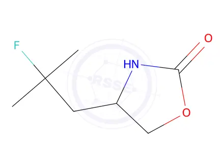 Chemical structure of 4-(2-fluoro-2-methylpropyl)oxazolidin-2-one