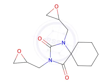 Chemical structure of 1,3-bis(oxiranylmethyl)-1,3-diazaspiro[4.5]decane-2,4-dione