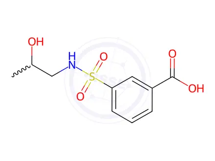 Chemical structure of 3-(n-(2-Hydroxypropyl)sulfamoyl)benzoic acid