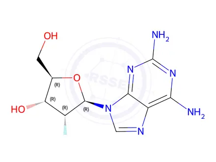 Chemical structure of 2-Amino-2'-Fluoro-2'-Deoxyadenosine