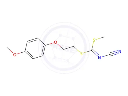 Chemical structure of [2-(4-Methoxyphenoxy)ethyl]methyl-cyanocarbonimidodithioate