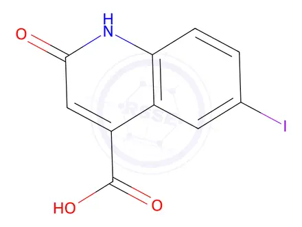 Chemical structure of 6-Iodo-2-oxo-1,2-dihydroquinoline-4-carboxylic acid