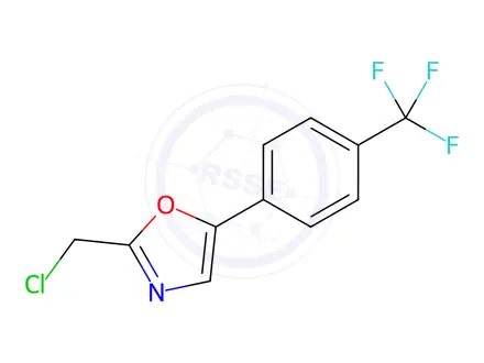 Chemical structure of Oxazole, 2-(chloromethyl)-5-[4-(trifluoromethyl)phenyl]-