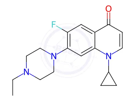 Chemical structure of Enrofloxacin EP Impurity F