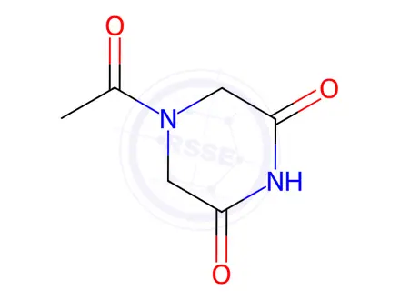 Chemical structure of 2,6-Piperazinedione,4-acetyl-(9CI)