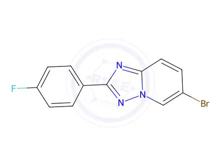 Chemical structure of 6-Bromo-2-(4-fluorophenyl)-[1,2,4]triazolo[1,5-a]pyridine