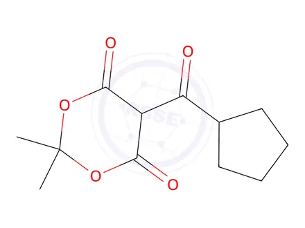 Chemical structure of 5-cyclopentanecarbonyl-2,2-dimethyl-1,3-dioxane-4,6-dione