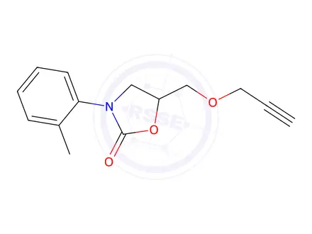 Chemical structure of 3-(2-Methylphenyl)-5-[(2-propynyloxy)methyl]-2-oxazolidinone