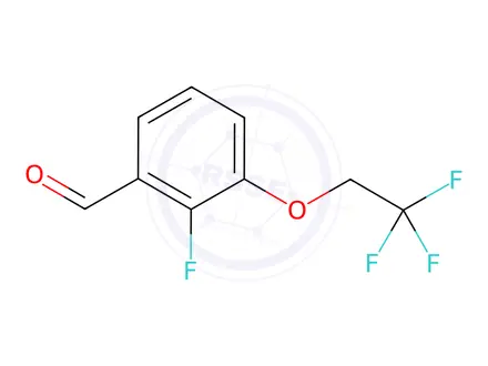 Chemical structure of 2-fluoro-3-(2,2,2-trifluoroethoxy)benzaldehyde
