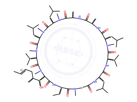 Chemical structure of Ciclosporin Impurity 27 (Ciclosporin AM 4N)