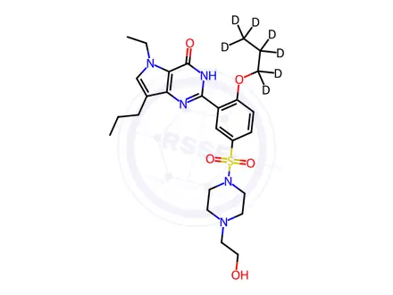 Chemical structure of Mirodenafil-d7 Dihydrochloride