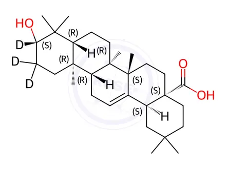 Chemical structure of Oleanolic acid-d3