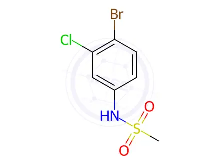 Chemical structure of N-(4-bromo-3-chlorophenyl)-methanesulfonamide