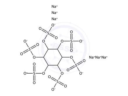 Chemical structure of INOSITOL HEXASULFATE SODIUM SALT