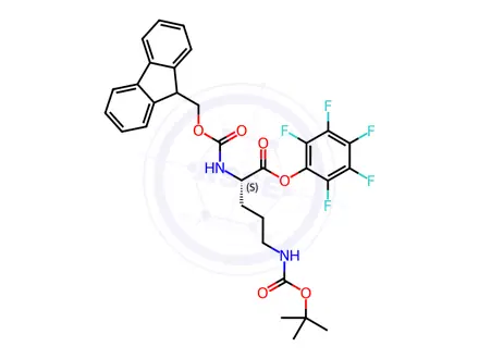 Chemical structure of Fmoc-ORN(BOC)-OPFP