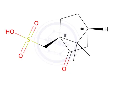 Chemical structure of D(+)-10-Camphorsulfonic acid