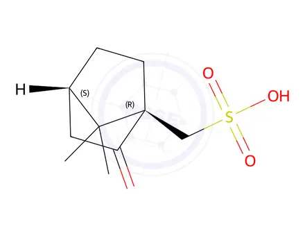 Chemical structure of (1R)-(-)-10-Camphorsulfonic Acid