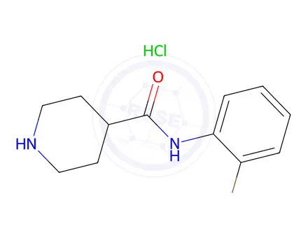 Chemical structure of n-(2-Bromophenyl)piperidine-4-carboxamide hydrochloride