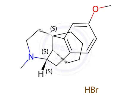 Chemical structure of Dextromethorphan (hydrobromide)