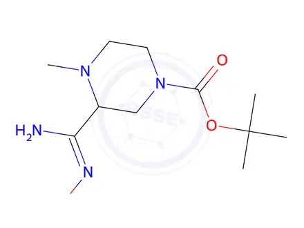 Chemical structure of tert-butyl 3-(N'-hydroxycarbamimidoyl)-4-methylpiperazine-1-carboxylate