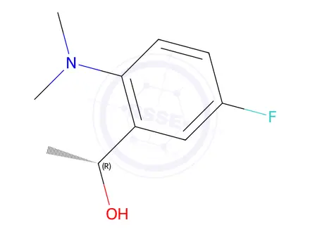 Chemical structure of (R)-1-(2-(Dimethylamino)-5-fluorophenyl)ethan-1-ol