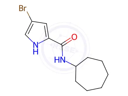 Chemical structure of 4-Bromo-N-cycloheptyl-1h-pyrrole-2-carboxamide