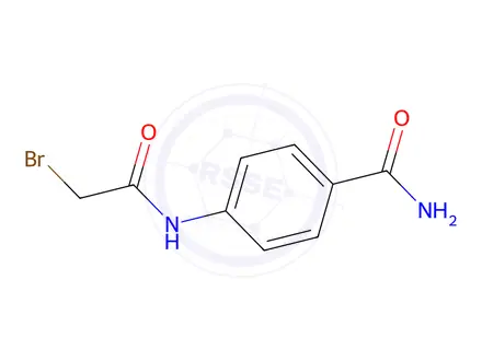 Chemical structure of 4-(2-Bromoacetamido)benzamide