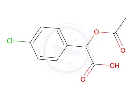Chemical structure of 2-Acetoxy-2-(4-chlorophenyl)acetic Acid