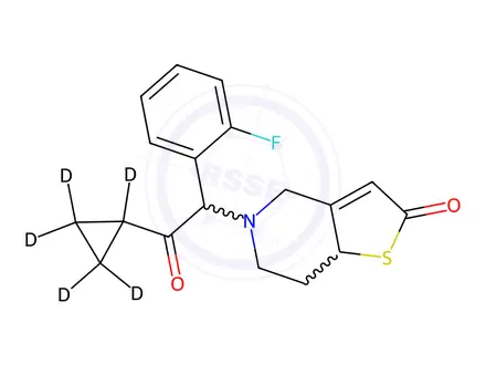 Chemical structure of Prasugrel Impurity 1-d5