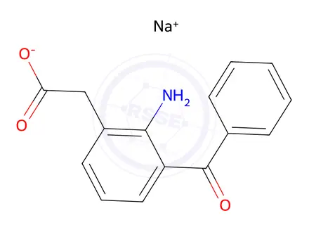 Chemical structure of Sodium 2-(2-Amino-3-benzoylphenyl)acetate