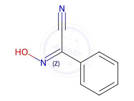 Chemical structure of (2Z)-2-hydroxyimino-2-phenylacetonitrile