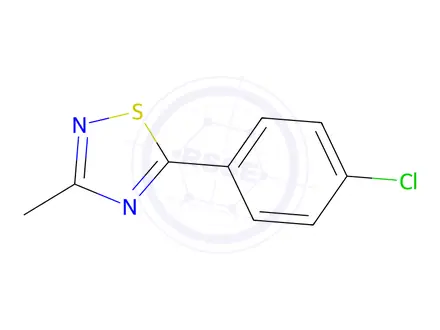 Chemical structure of 5-(4-Chlorophenyl)-3-methyl-1,2,4-thiadiazole