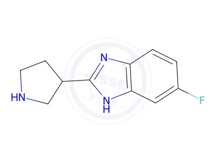 Chemical structure of 5-Fluoro-2-(pyrrolidin-3-yl)-1h-benzo[d]imidazole