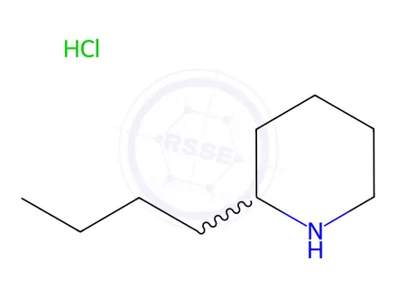 Chemical structure of 2-Butylpiperidine, HCl