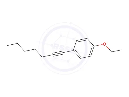 Chemical structure of Benzene, 1-ethoxy-4-(1-heptynyl)-(9CI)