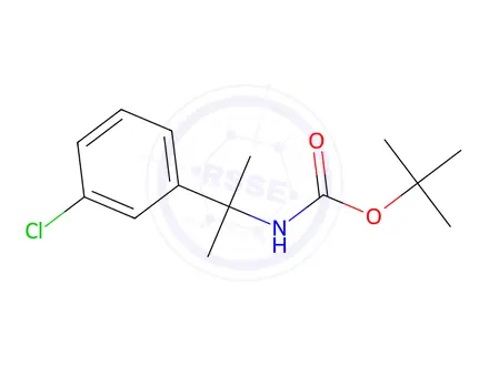Chemical structure of tert-Butyl N-[2-(3-chlorophenyl)propan-2-yl]carbamate