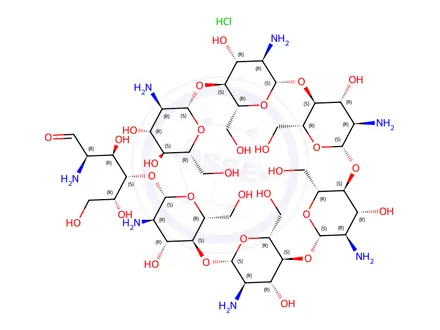 Chemical structure of Chitoheptaose HeptaHCl